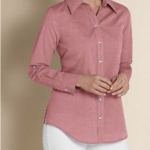 SOFT SURROUNDINGS CORAL STELLA BUTTON UP Shirt